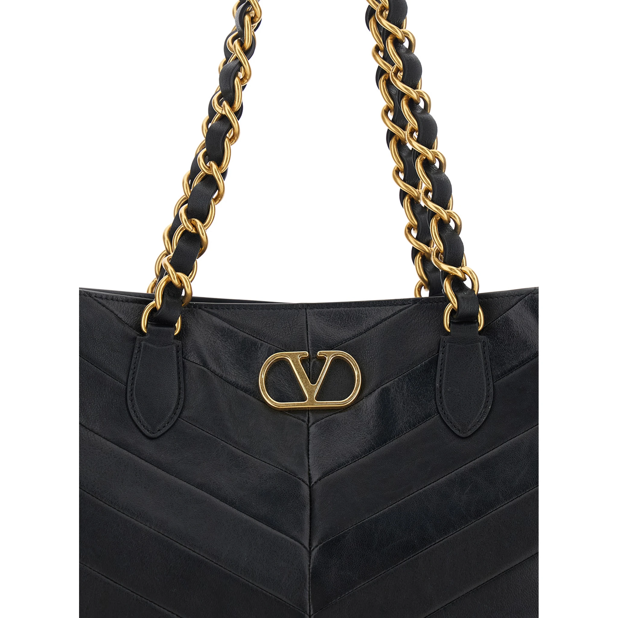 TOTE | LASEINE | PATCHWORK NAPPA MATTE-NAPPA WAXY/A.GOLD-