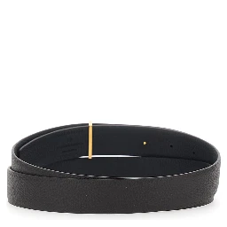 Brown Belt with T Buckle Closure in Leather Man