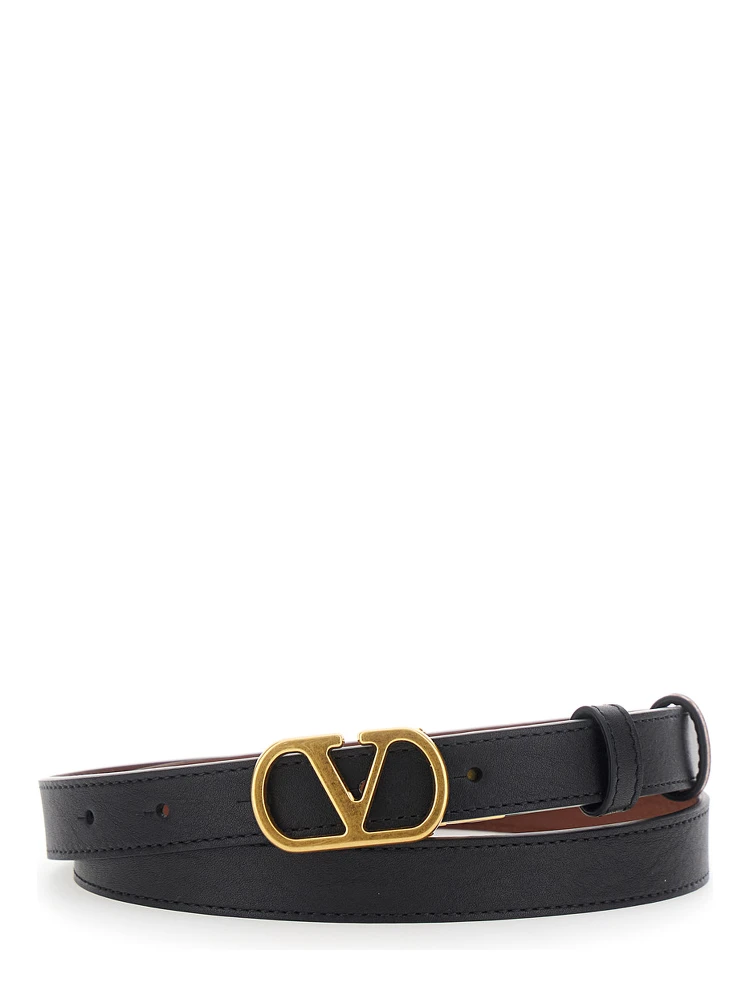 BELT H. 20 REVERSIBILE | VLOGO SIGNATURE | BOX CALF S./ANTIQUE BRASS LOGO
