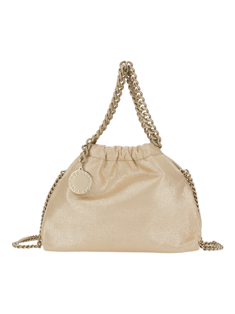 Falabella Mini Drawstring Bag Eco Shiny Dotted Chamois W/Tonal Chain - Airlite