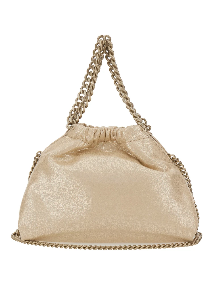 Falabella Mini Drawstring Bag Eco Shiny Dotted Chamois W/Tonal Chain - Airlite alternative