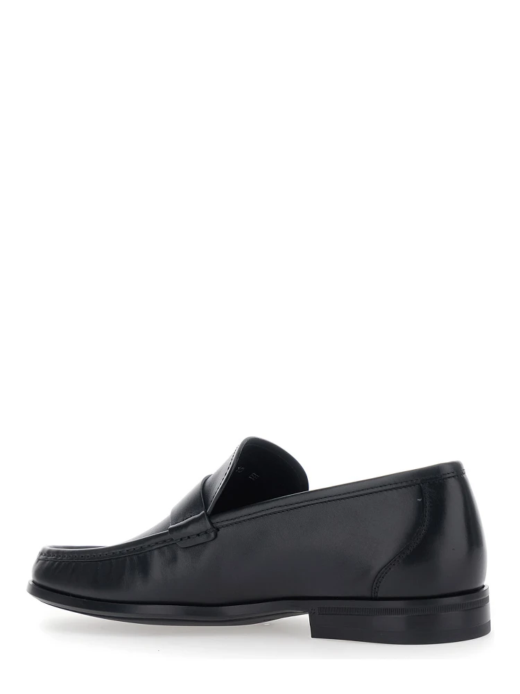Caspian Black Loafers with Gancino Plaque on the Side in Leather Man alternative