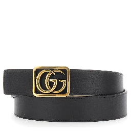 GG Marmont Beige Reversible Belt with GG Buckle Closure in GG Canvas and Leather Man