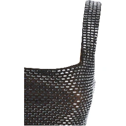 GUNMETAL RHINESTONE MESH MINI DRESS