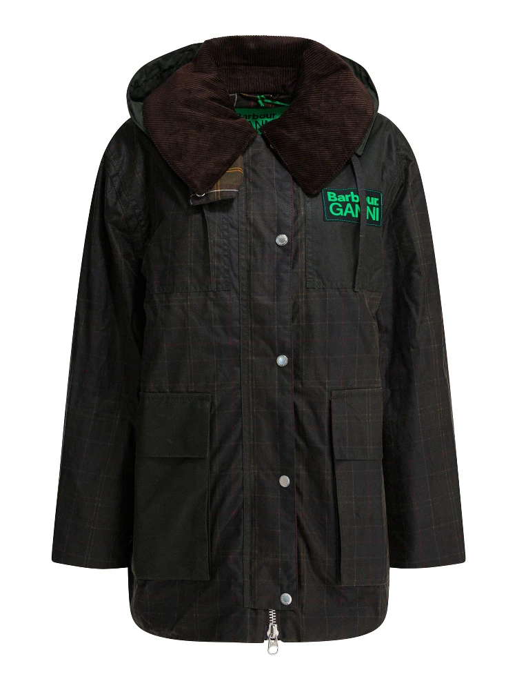 Barbour x Ganni waxed jacket