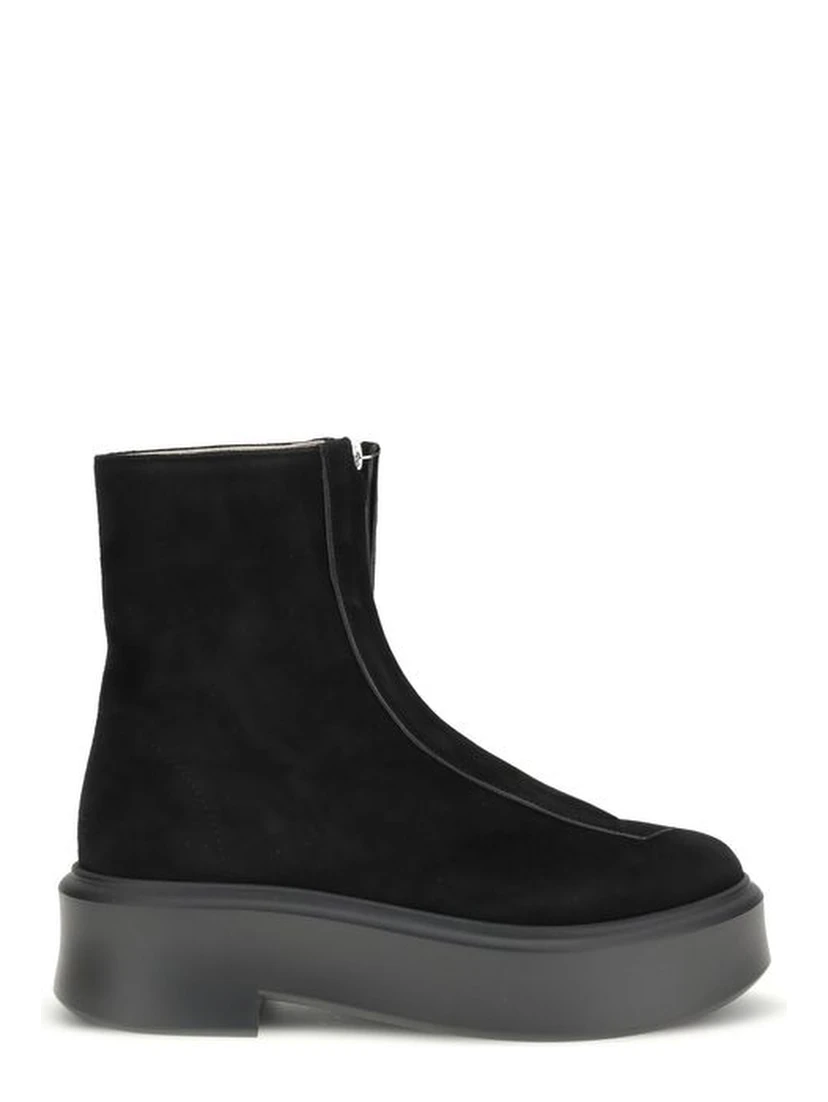 Black Rubber Ankle Boots