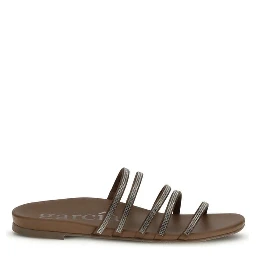 Brown Calf Leather Bos Taurus Flip-Flop Sandals