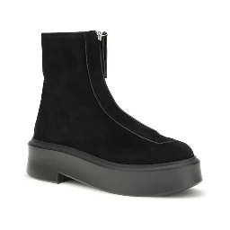 Black Rubber Ankle Boots