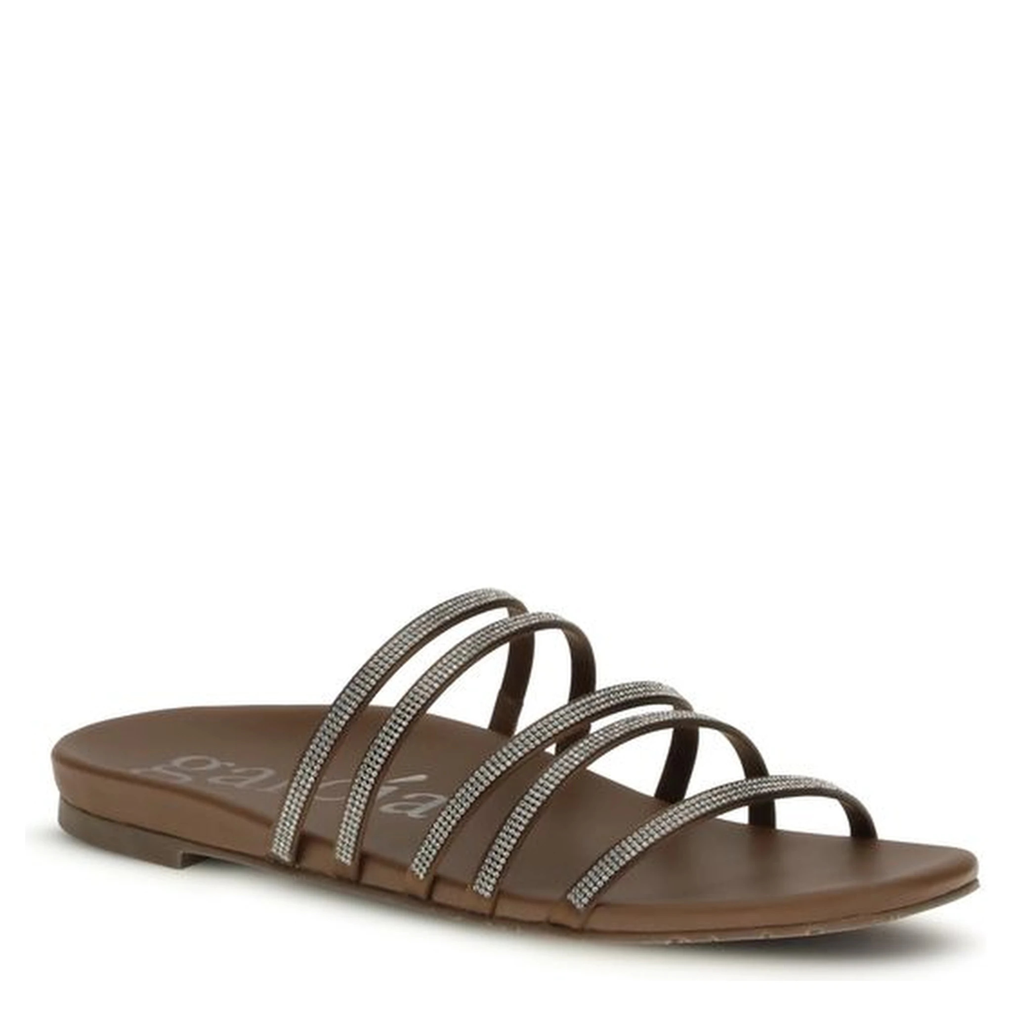 Brown Calf Leather Bos Taurus Flip-Flop Sandals