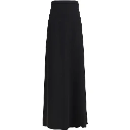 Black Silk Long Skirt