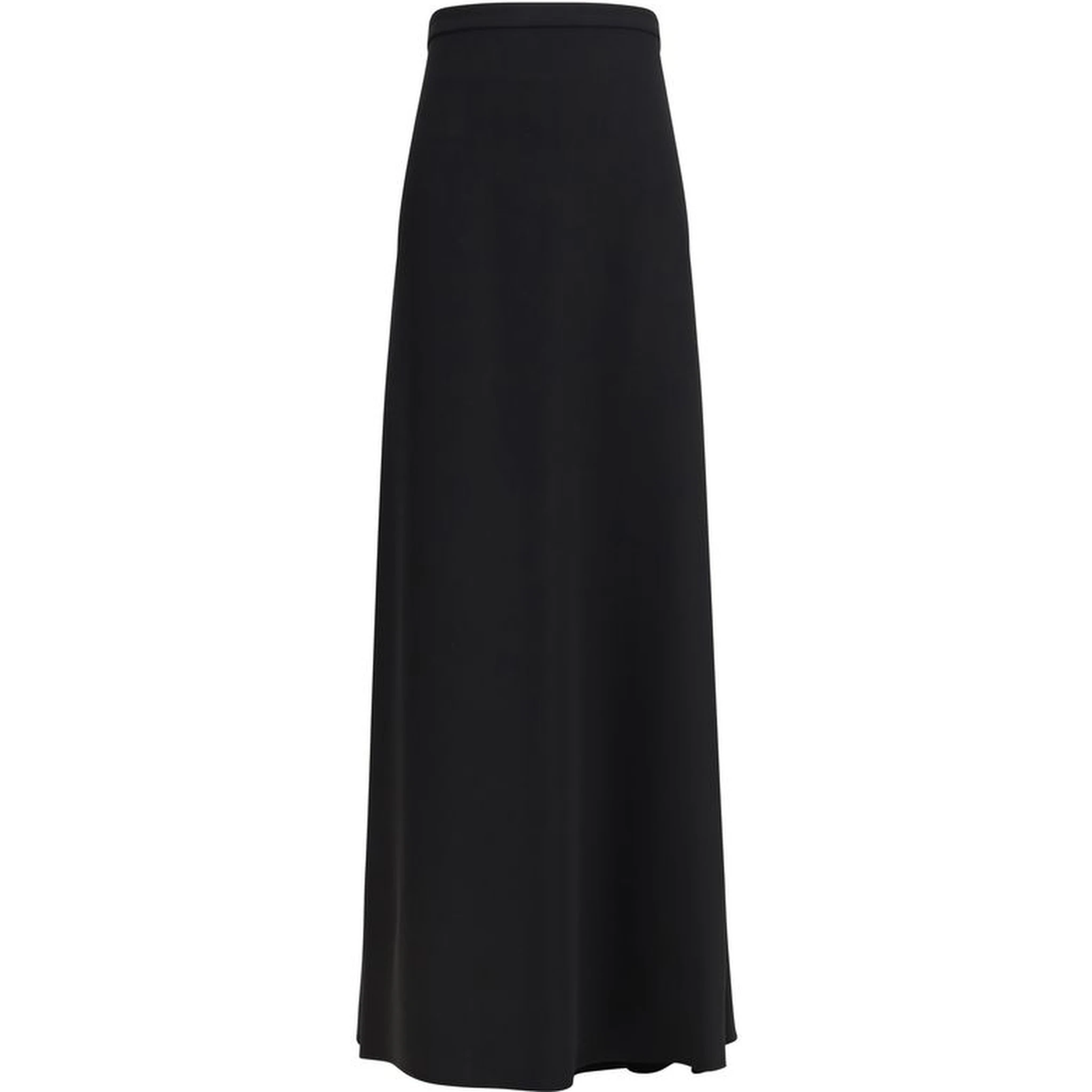 Black Silk Long Skirt