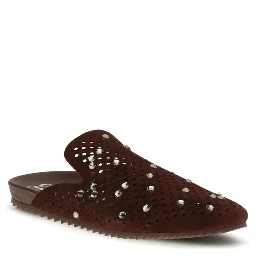 Brown Calf Leather Bos Taurus Mules