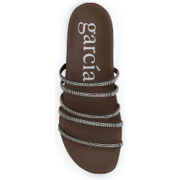 Brown Calf Leather Bos Taurus Flip-Flop Sandals