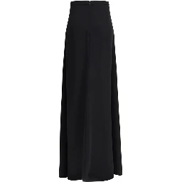 Black Silk Long Skirt