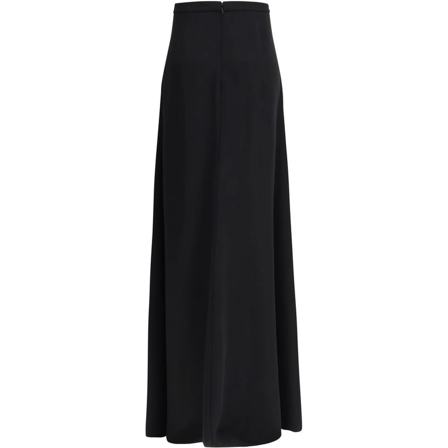 Black Silk Long Skirt