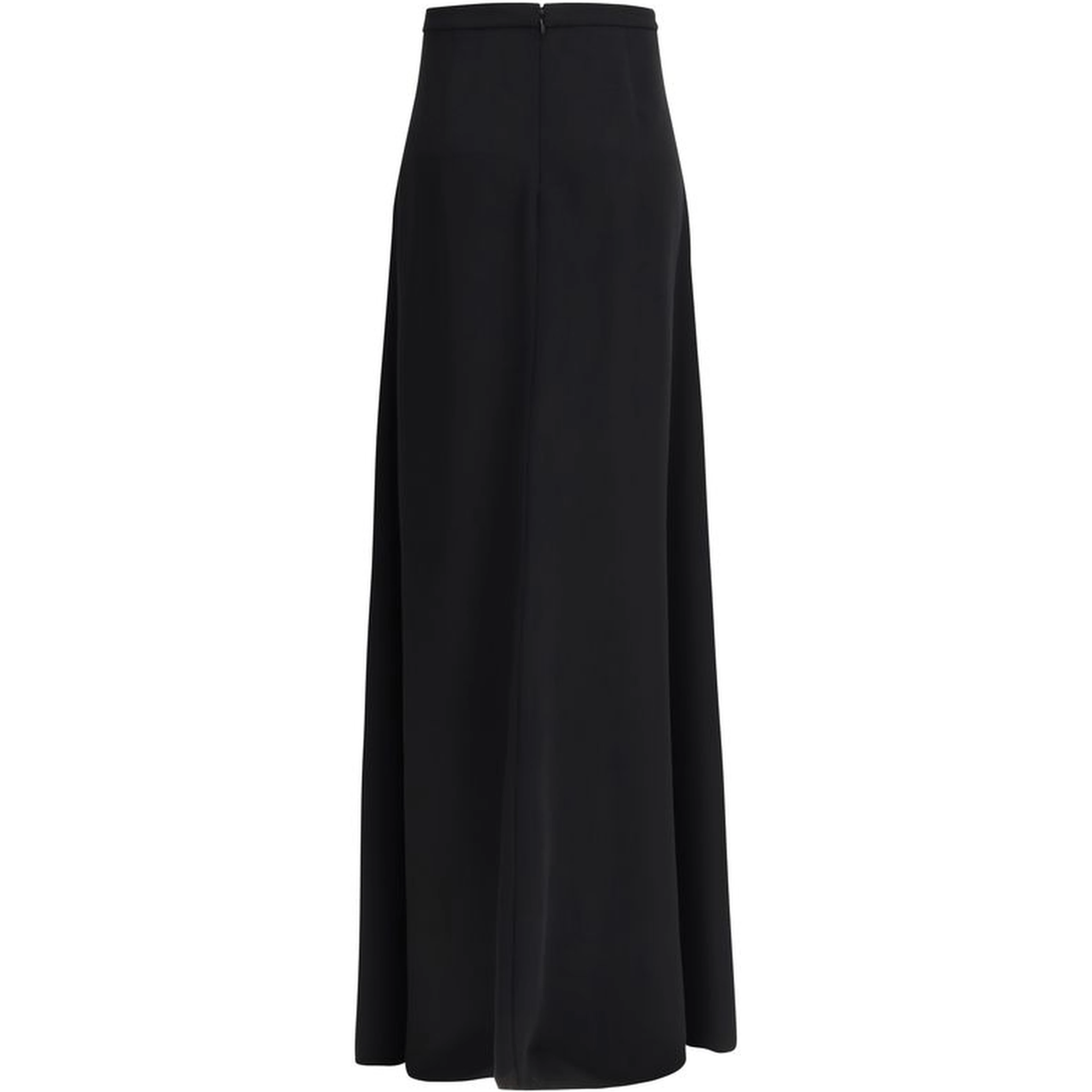 Black Silk Long Skirt
