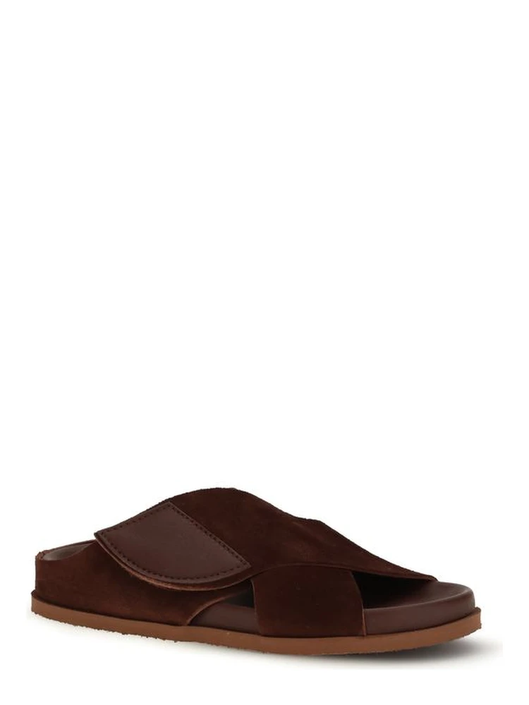Brown Velvet Flat Sandals alternative