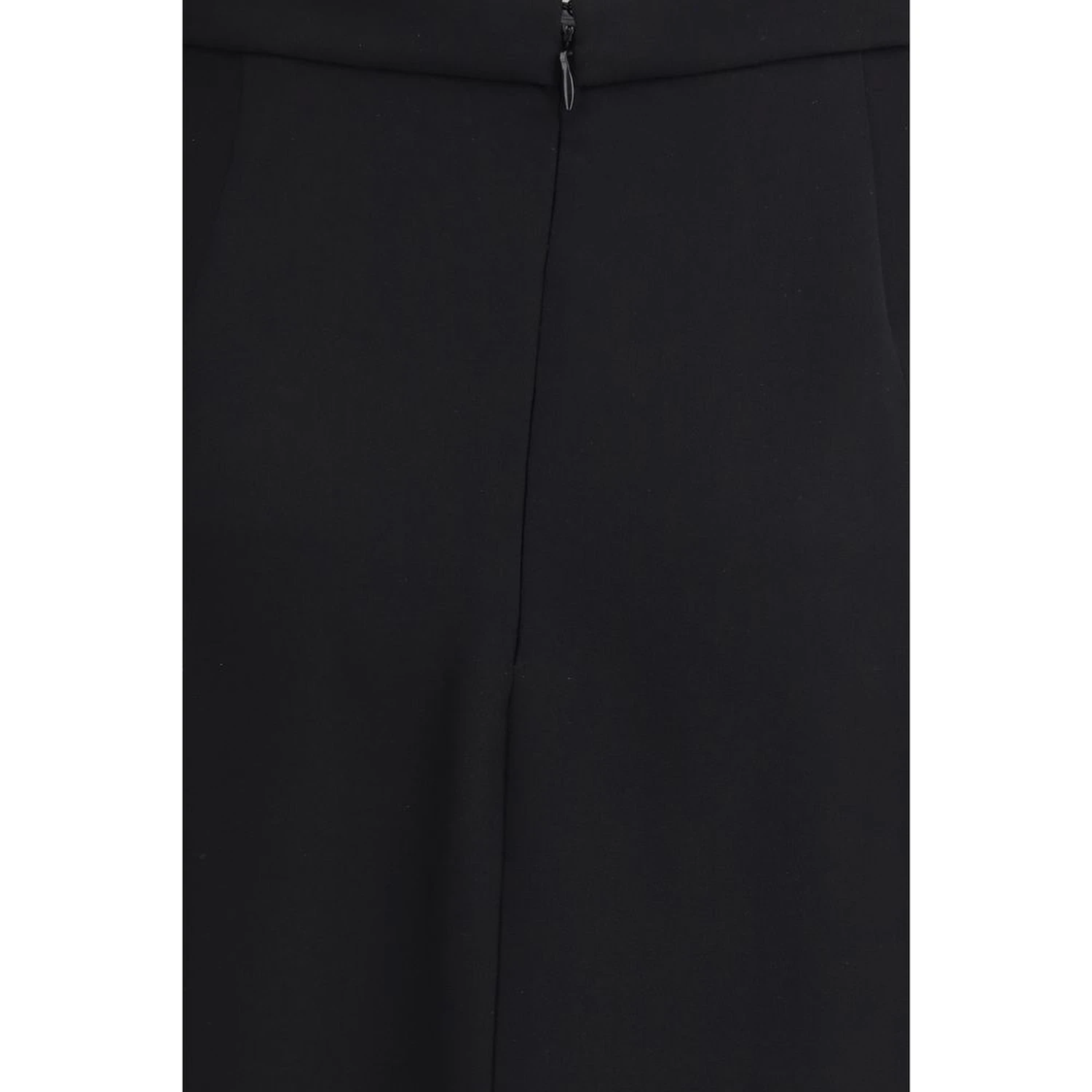 Black Silk Long Skirt
