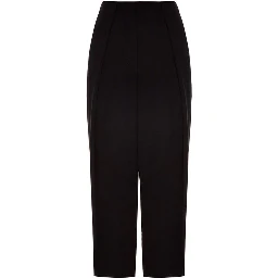 Black Viscose Casual Pants