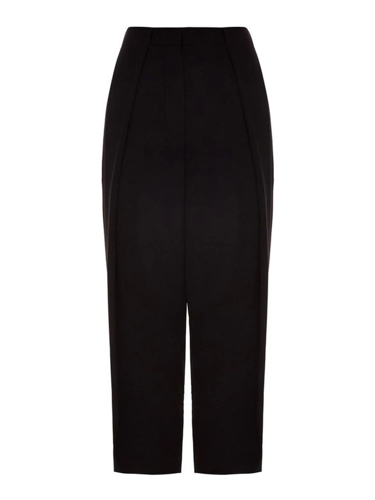 Black Viscose Casual Pants