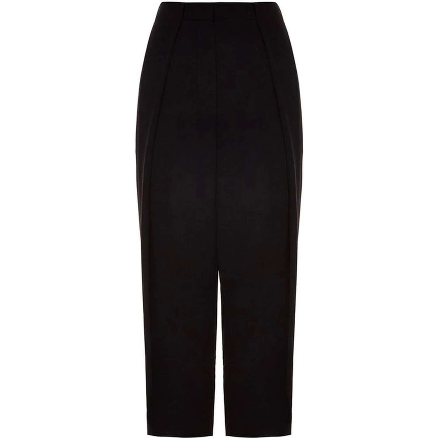 Black Viscose Casual Pants