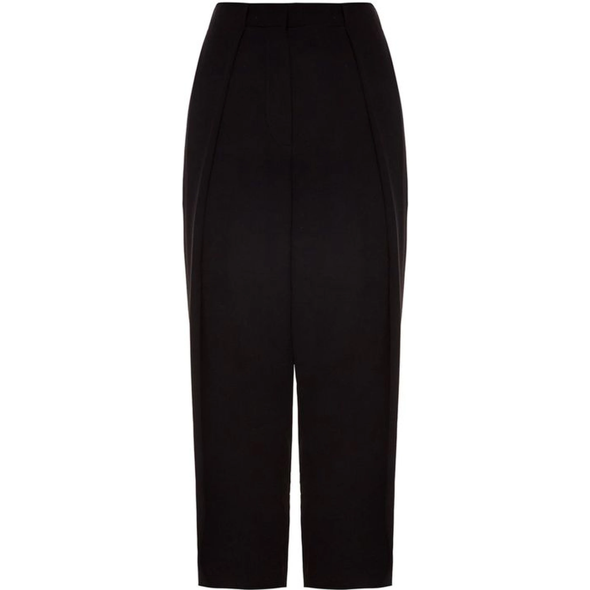Black Viscose Casual Pants