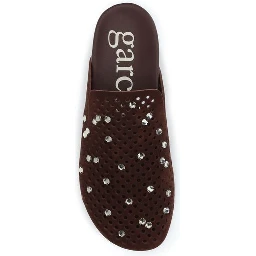 Brown Calf Leather Bos Taurus Mules