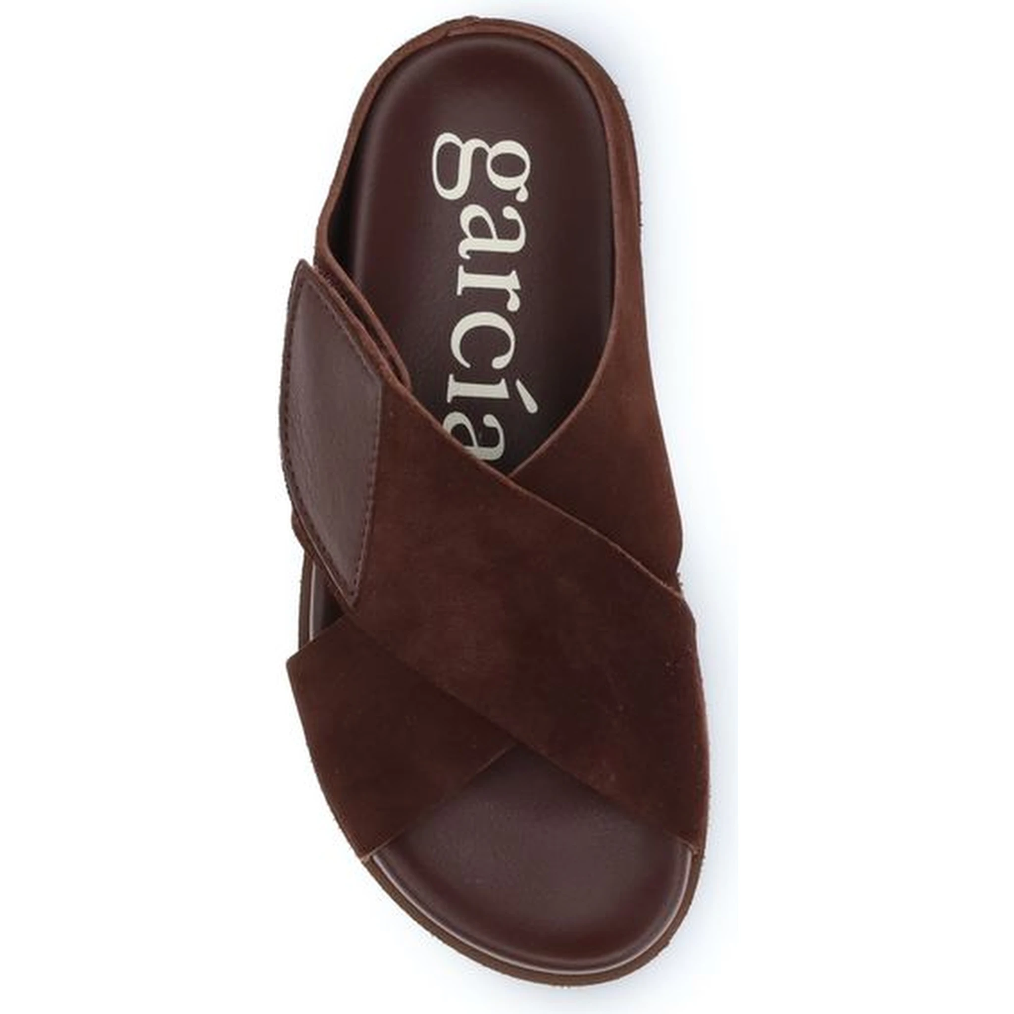 Brown Velvet Flat Sandals