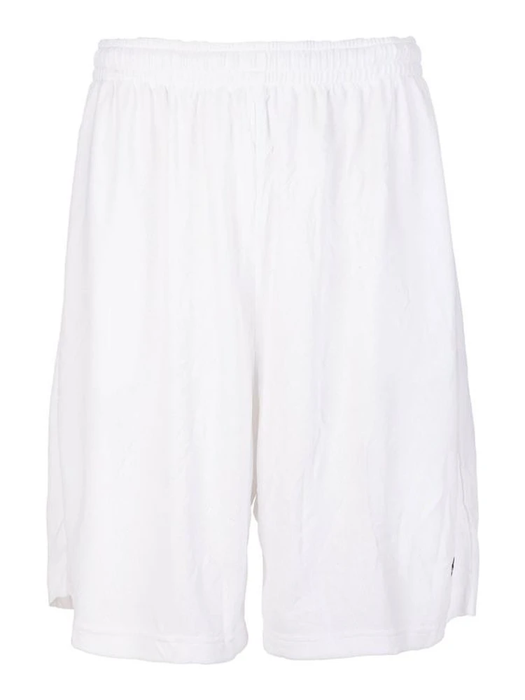 White Polyester Bermuda Shorts