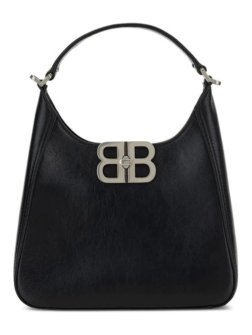 Black Lamb Leather Shoulder Bag