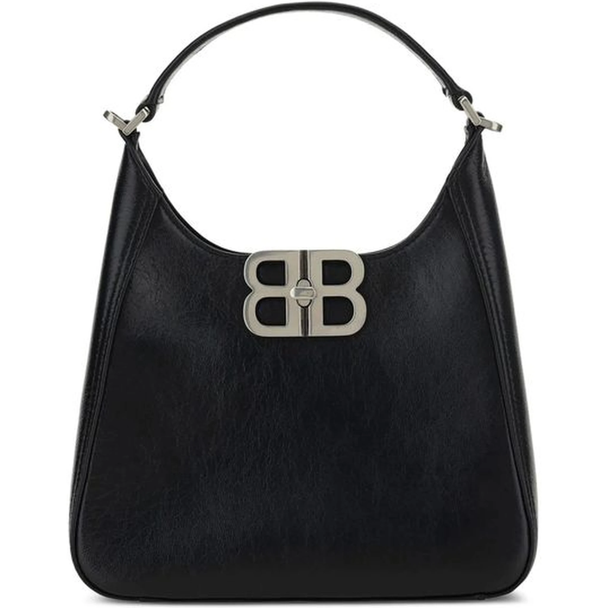 حقيبة كتف من جلد الخروف الأسود