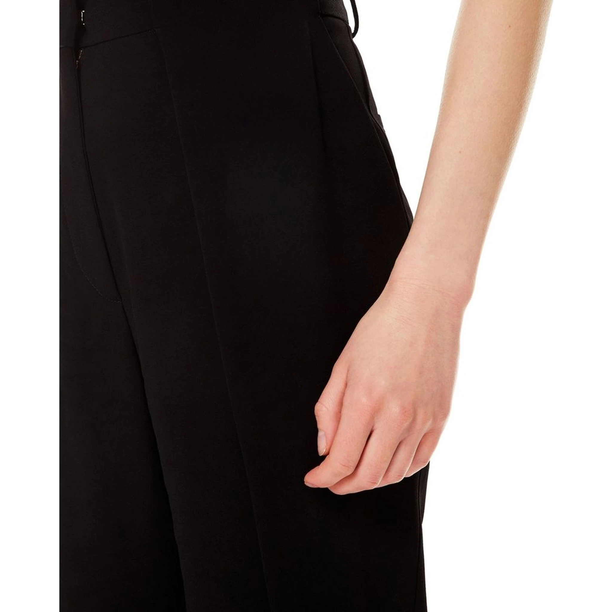 Black Viscose Casual Pants