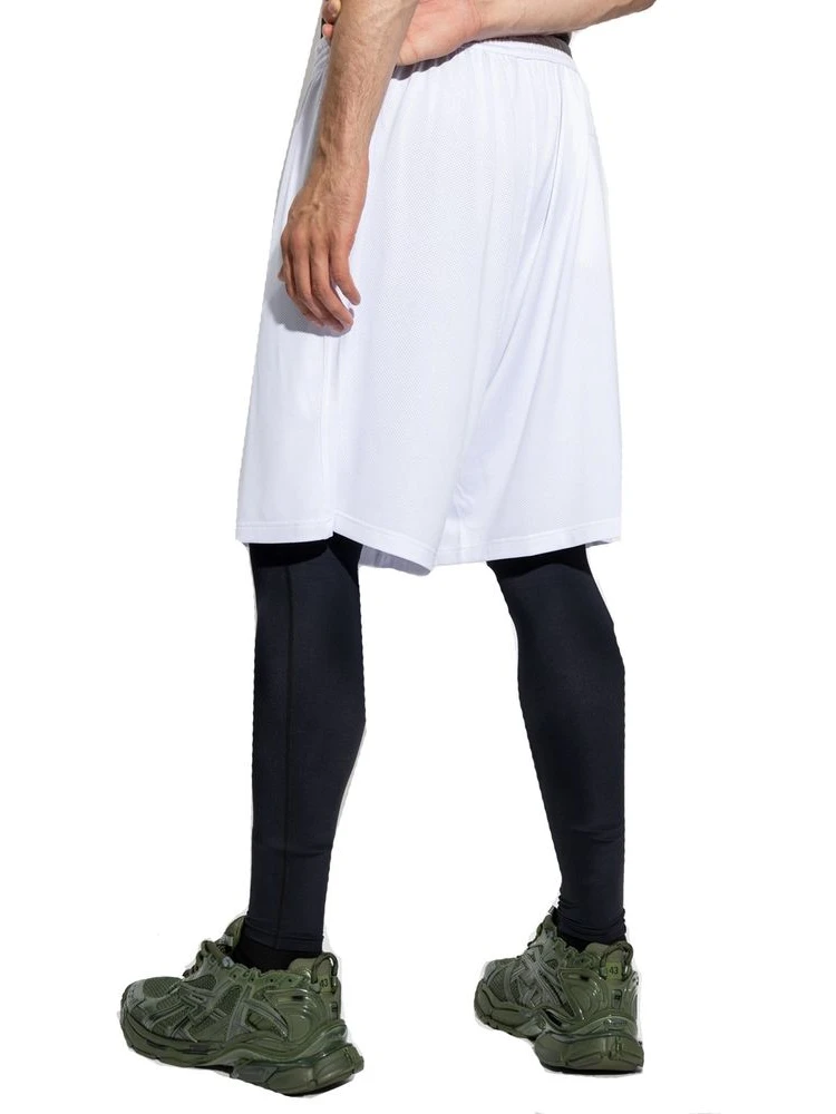 White Polyester Bermuda Shorts alternative