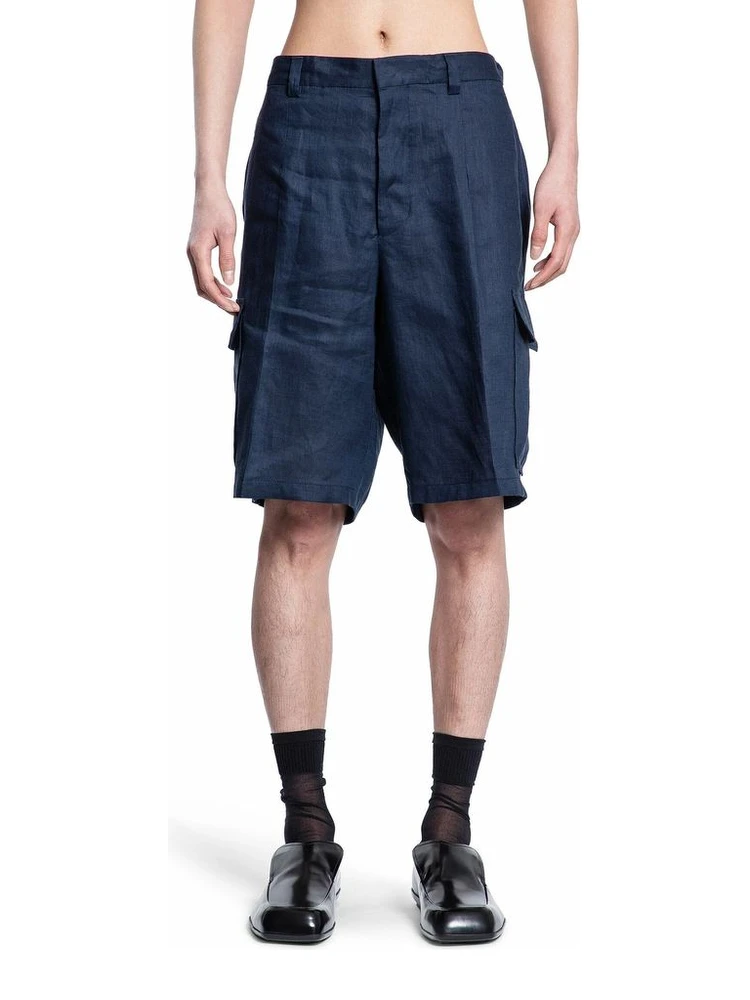 Blue Linen Bermuda Shorts alternative
