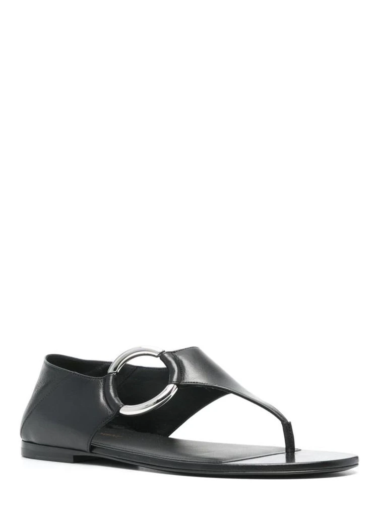 Black Calfskin Flat Sandals alternative