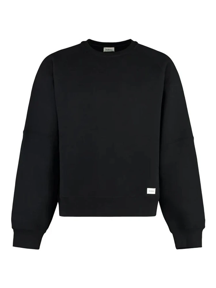Black Cotton Sweatshirt