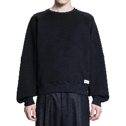 Black Cotton Sweatshirt