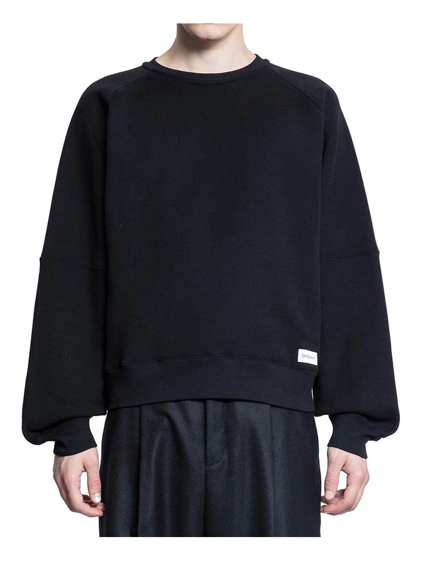 Black Cotton Sweatshirt