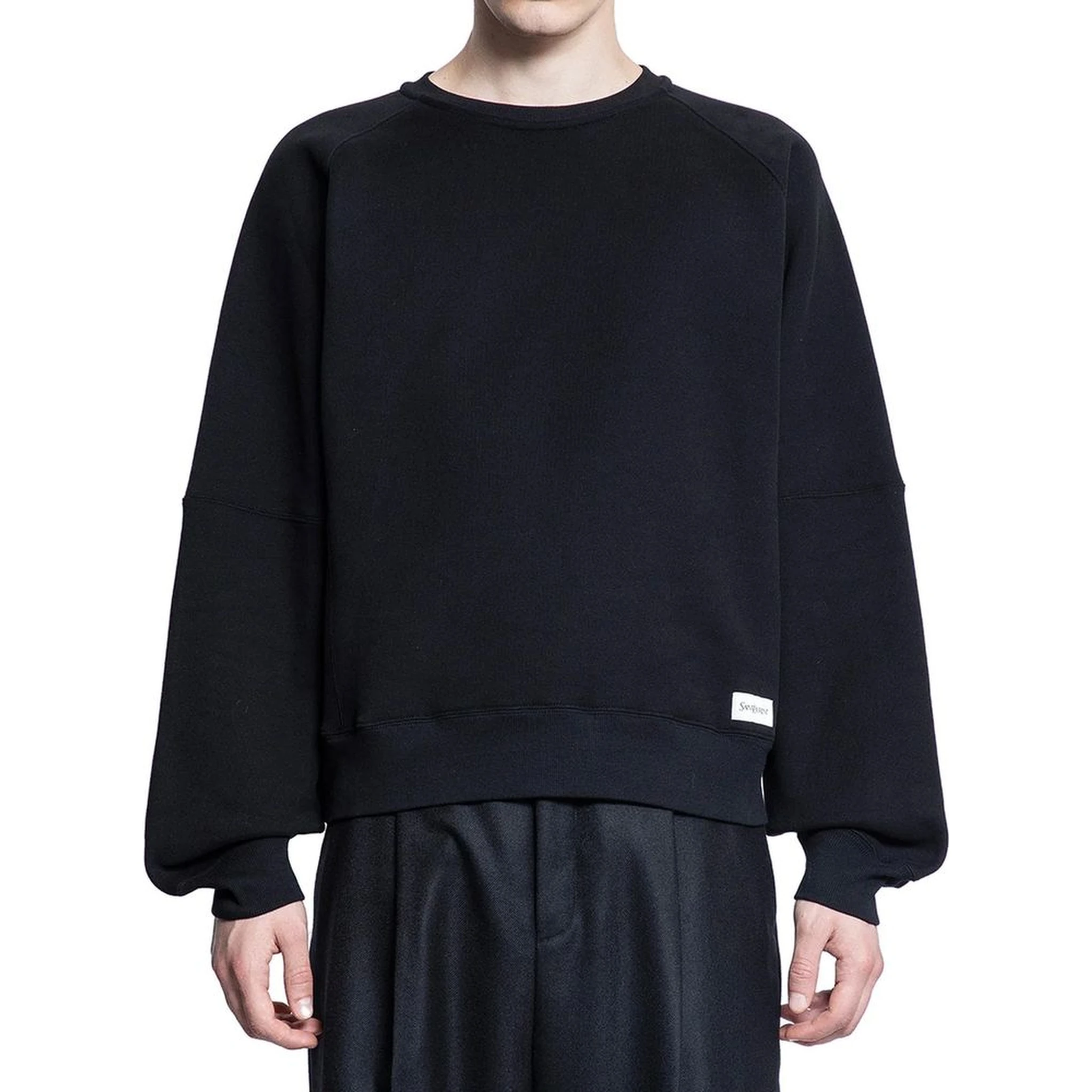 Black Cotton Sweatshirt