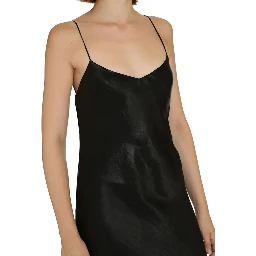 Black Acetate Casual Dress