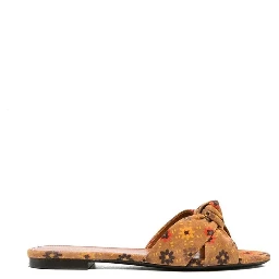 Brown Leather Slides