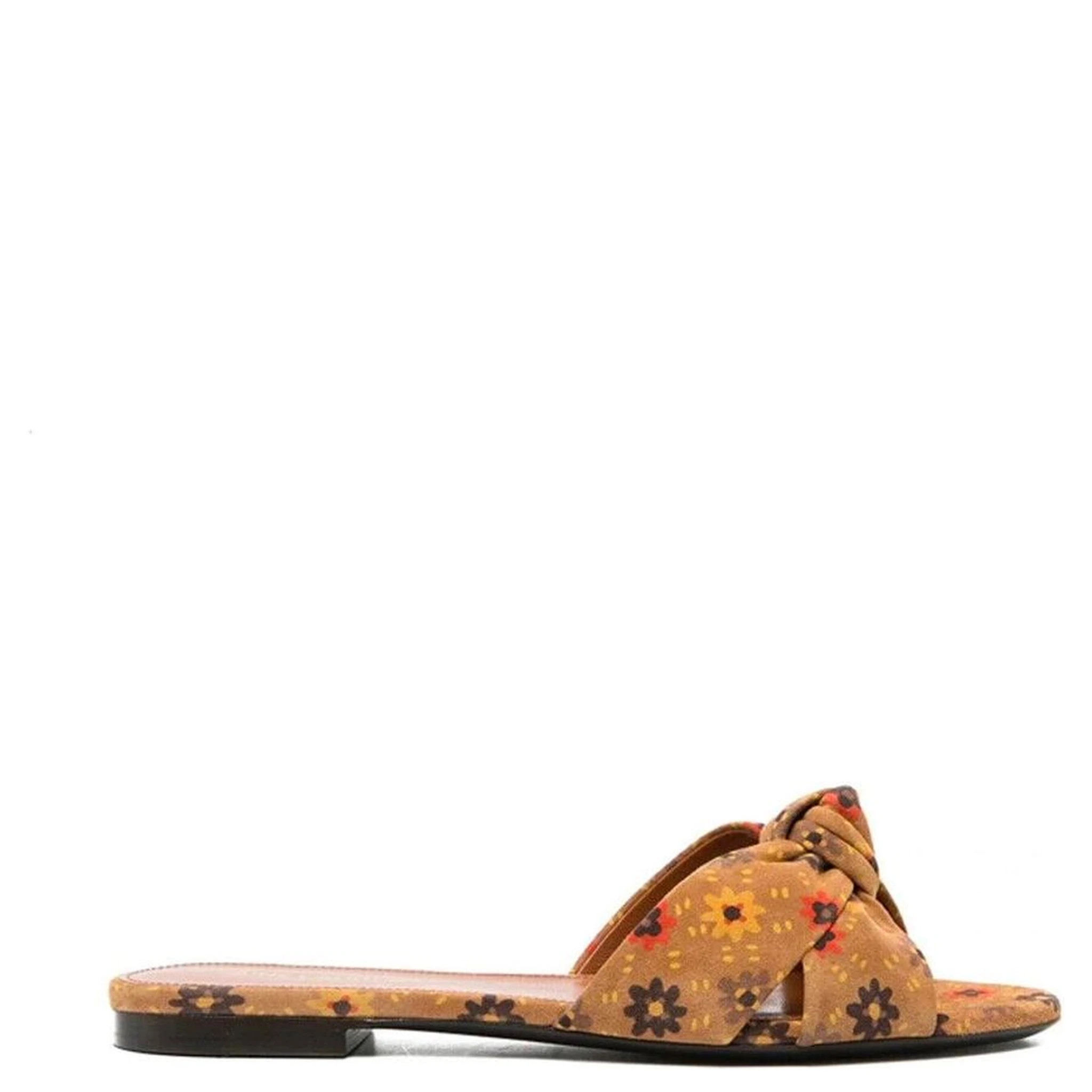 Brown Leather Slides