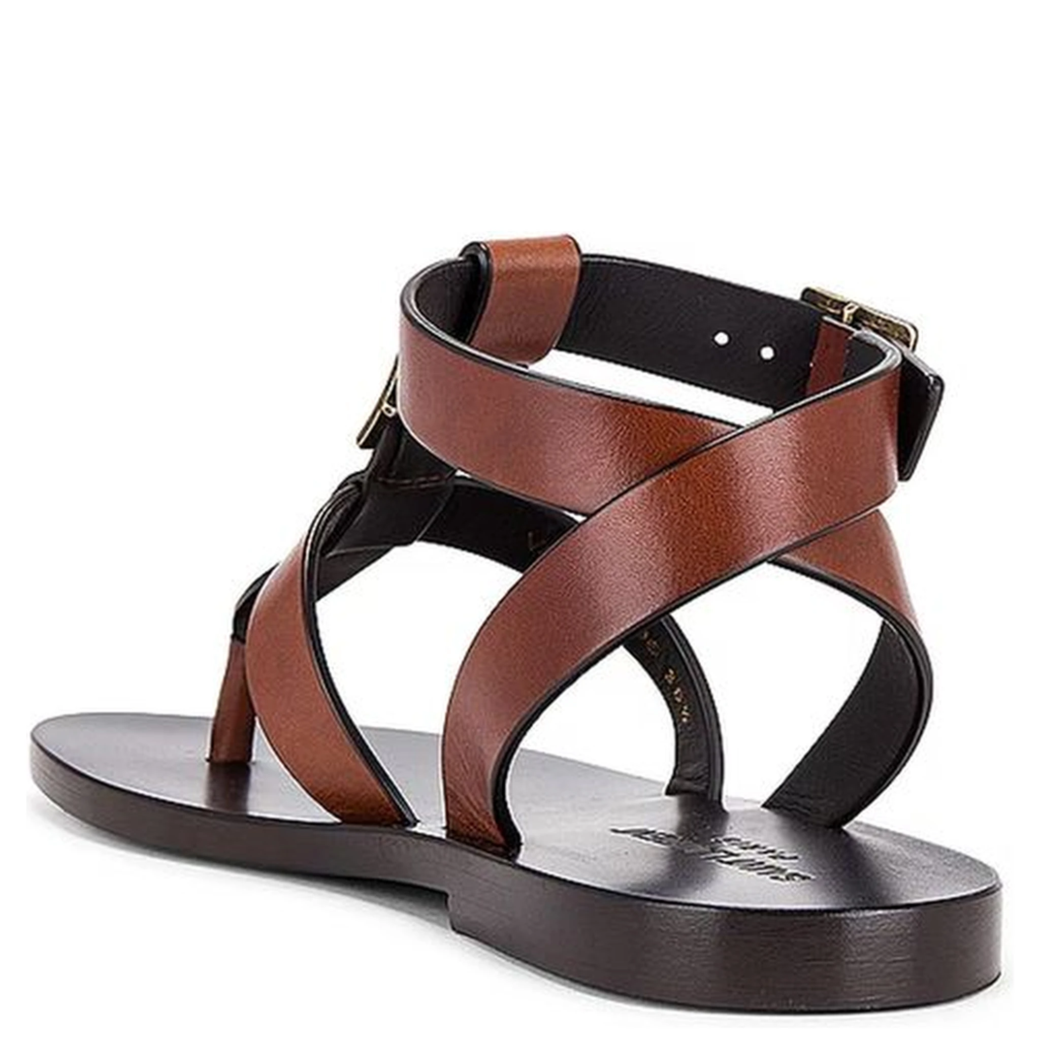 Brown Calfskin Flip-Flop Sandals