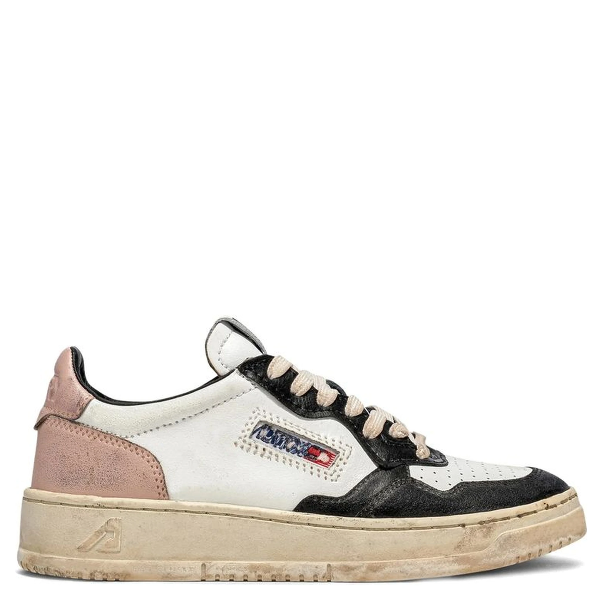 White Leather Low Top Sneakers