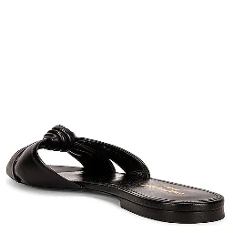 Black Calfskin Slides