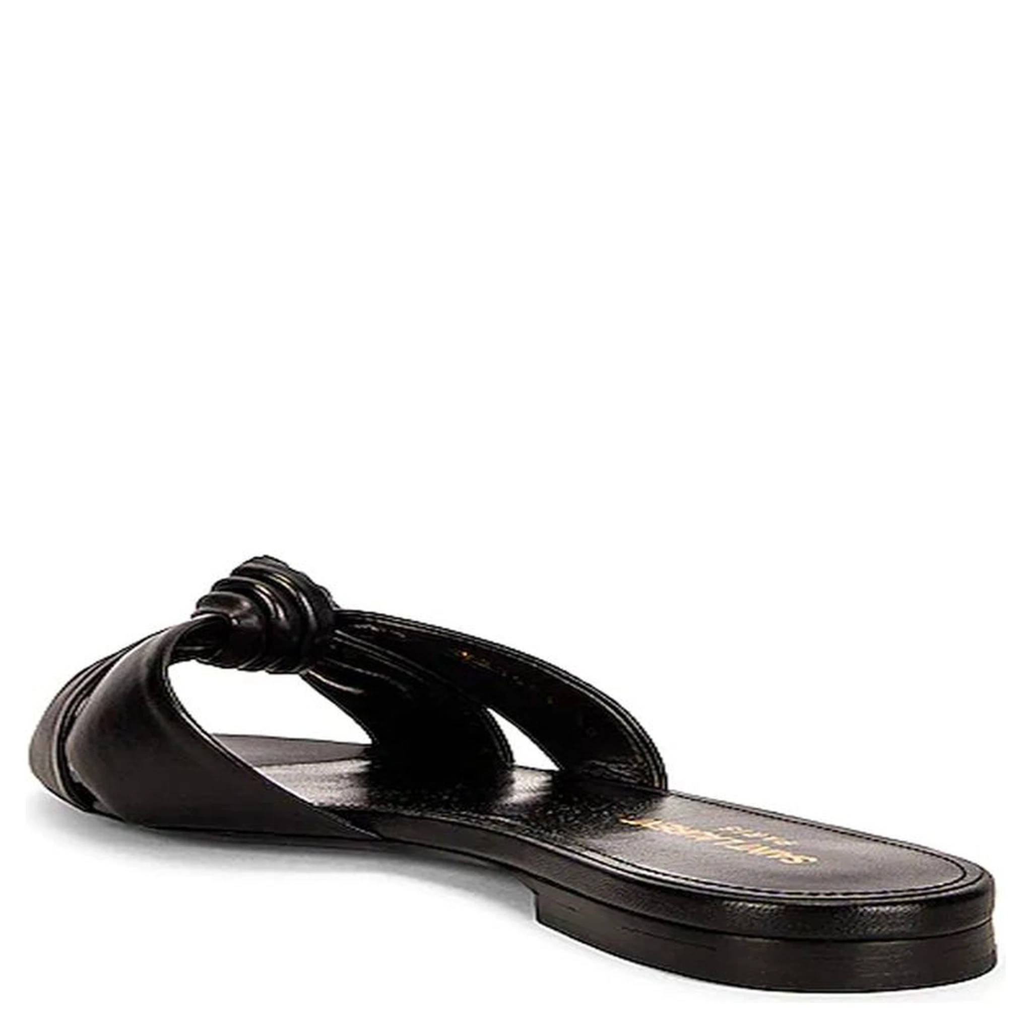 Black Calfskin Slides