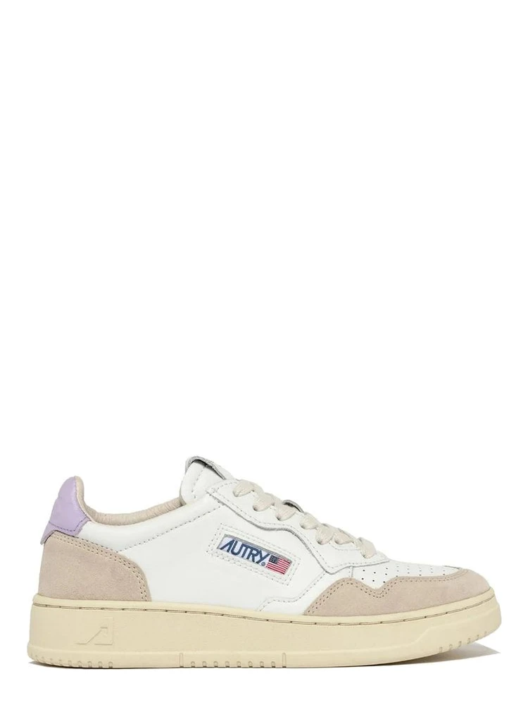 White Leather Low Top Sneakers
