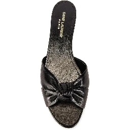 Black Calfskin Slides