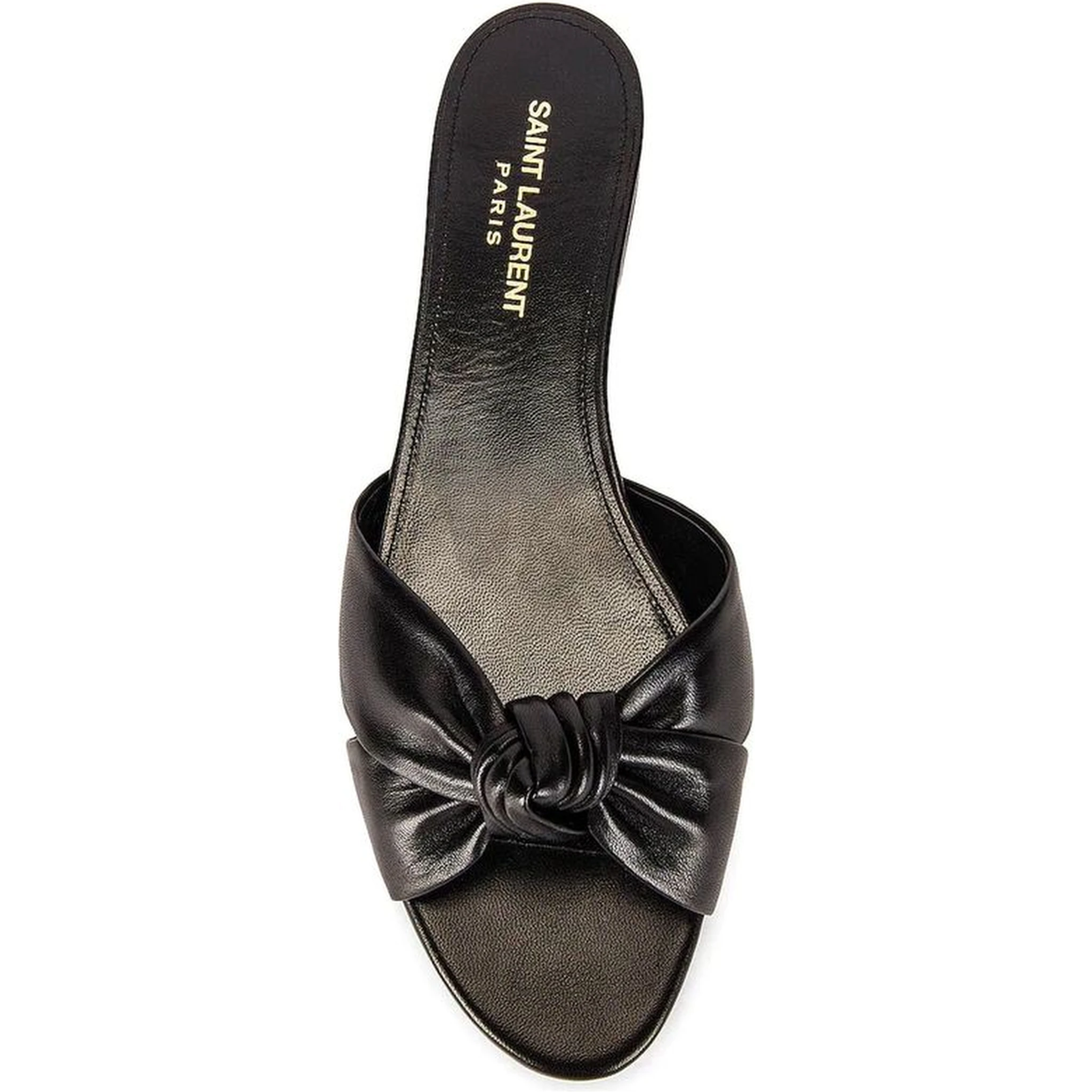 Black Calfskin Slides