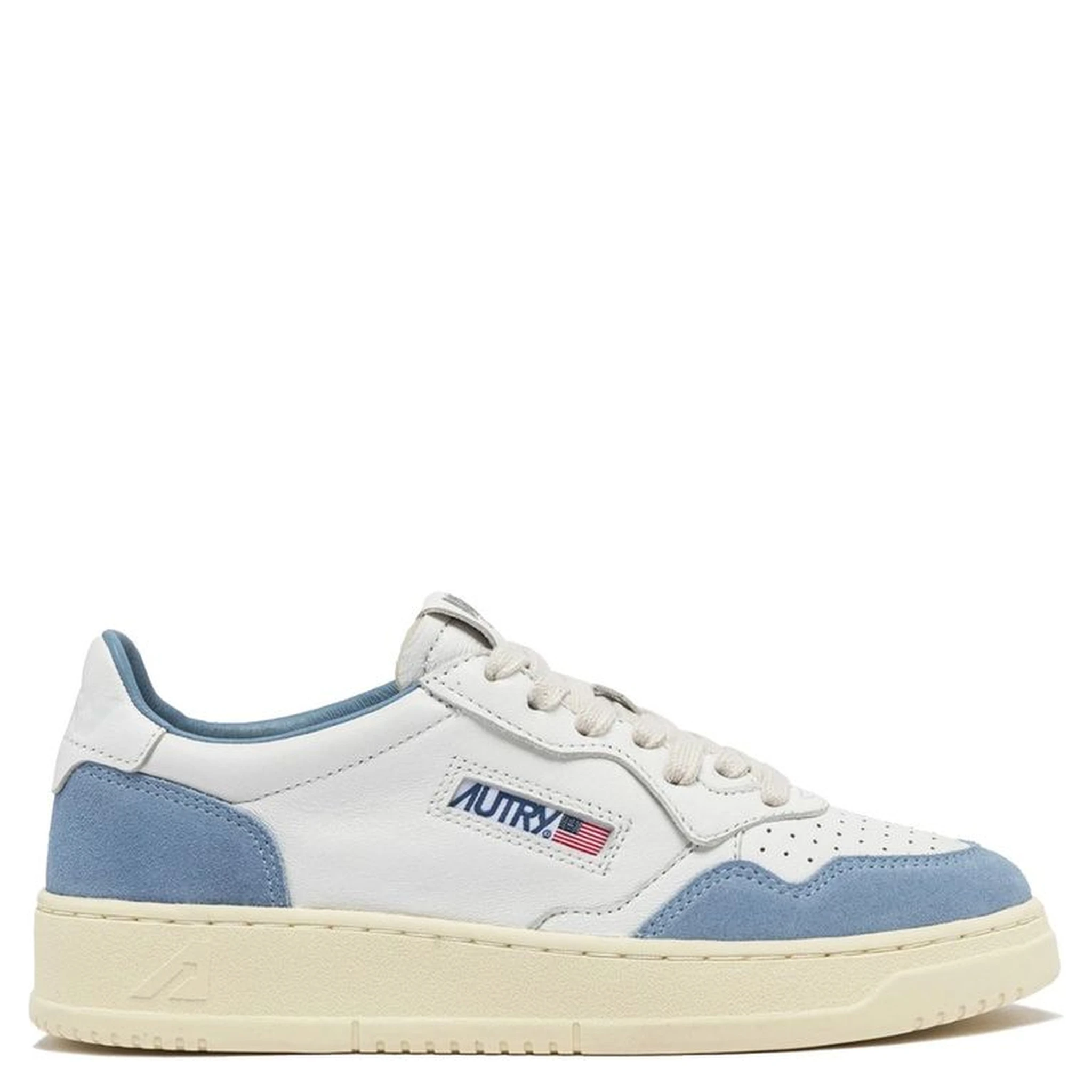 White Leather Low Top Sneakers